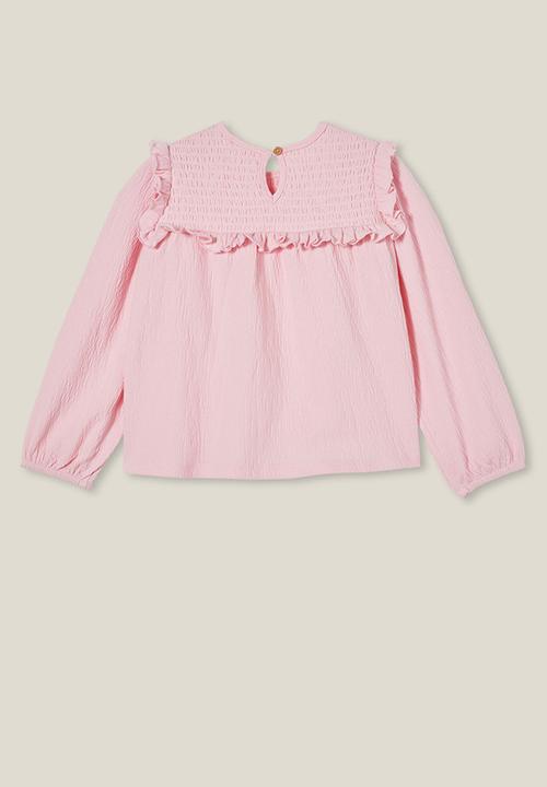 Cotton On - Claire long sleeve top - blush pink