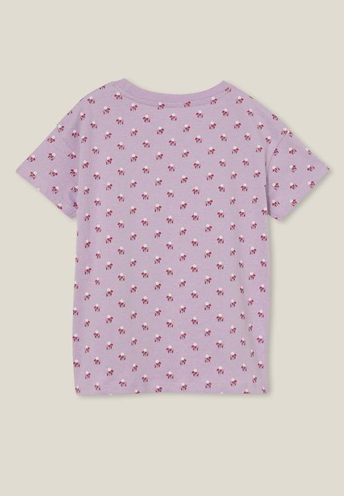 Cotton On - Poppy short sleeve print tee - lilac drop/bonnie ditsy