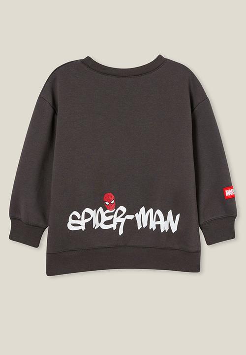 Cotton On - License felix fleece crew neck - lcn mar phantom/spiderman climb