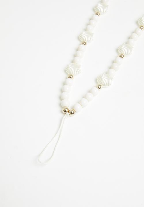 Typo - Carried Away Phone Charm Strap - Pearls/Shell