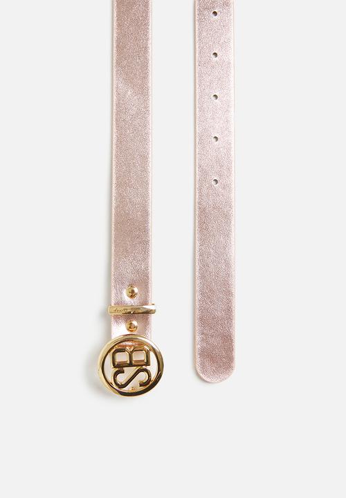 SISSY BOY - Buckle up:sb logo belt - rose gold
