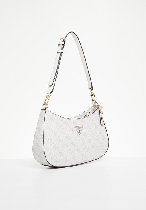 GUESS - Noelle top zip shoulder bag - dove logo