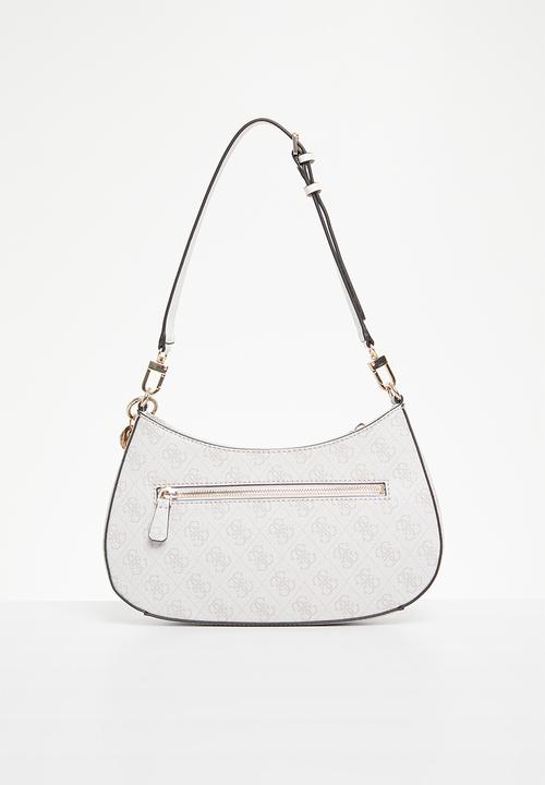 GUESS - Noelle top zip shoulder bag - dove logo