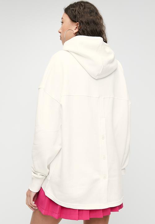Blake - Back button oversized hoody - off white