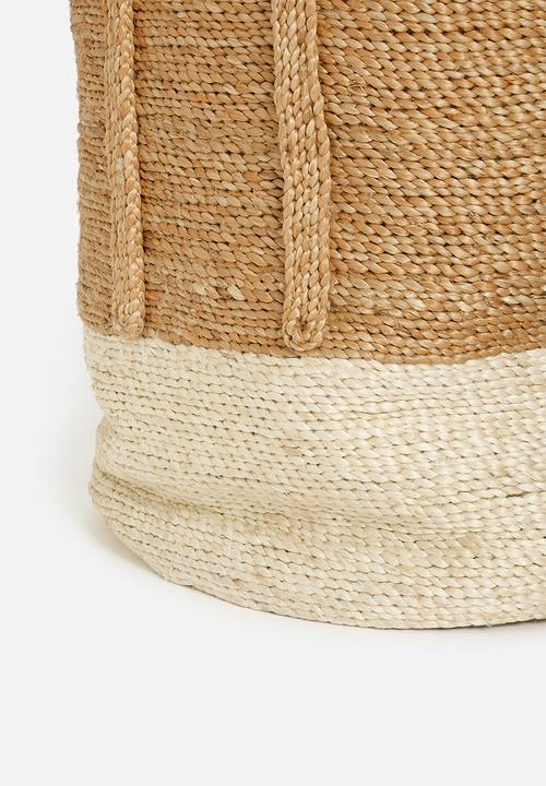 Hertex Fabrics - Trenza laundry basket - bleach