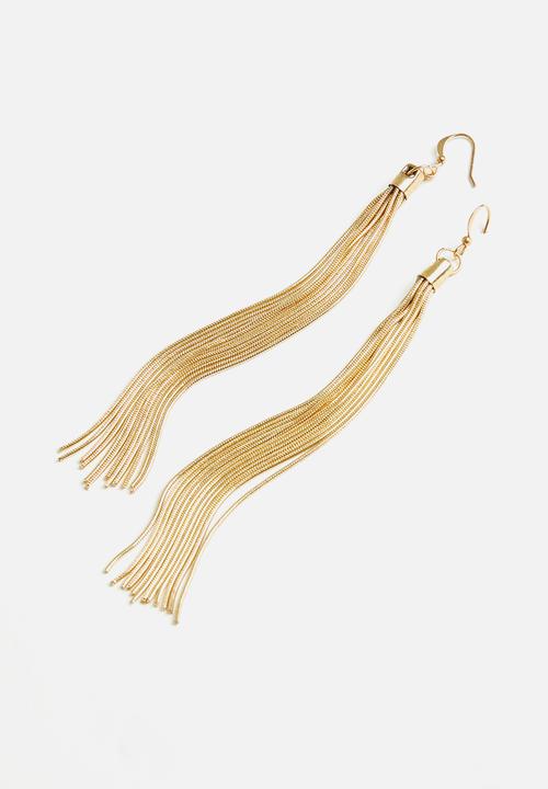 Me&B - Metallic Chain Earring - Gold