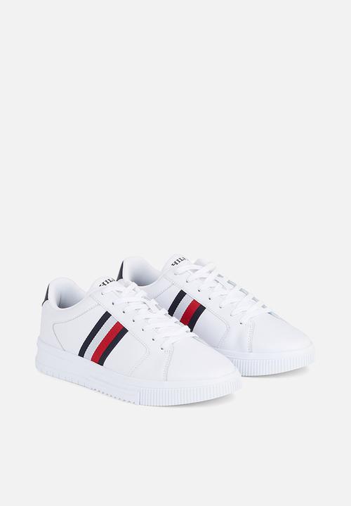 Tommy Hilfiger - Supercup lth stripes ess - white