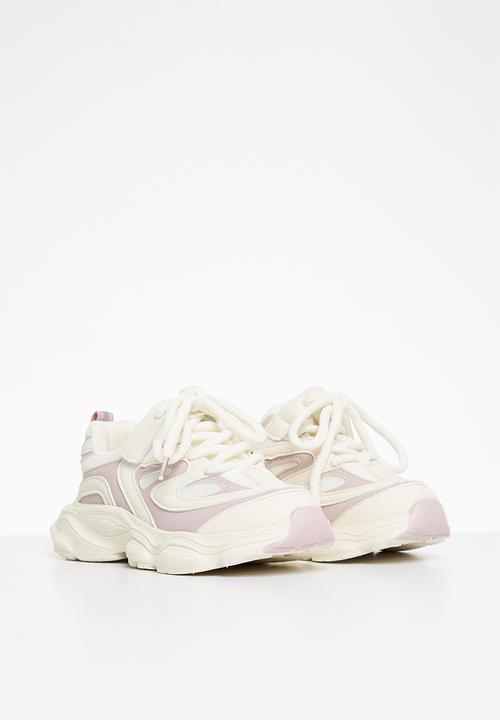 Pop Candy - Lace up colour block sneakers - pink