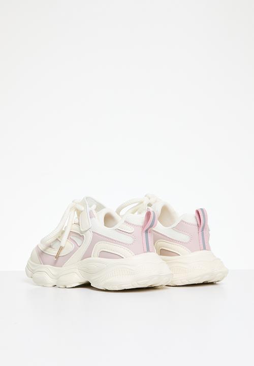 Pop Candy - Lace up colour block sneakers - pink