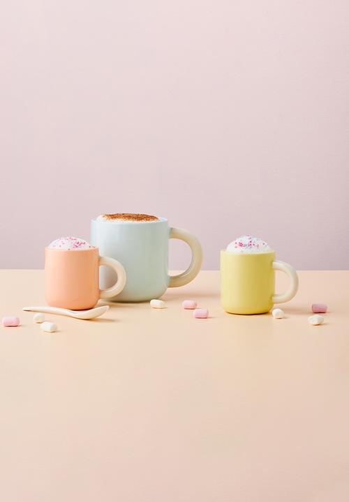 Maxwell & Williams - Mw Sherbet Mini Mug 110ml Set of 6 - Lemon