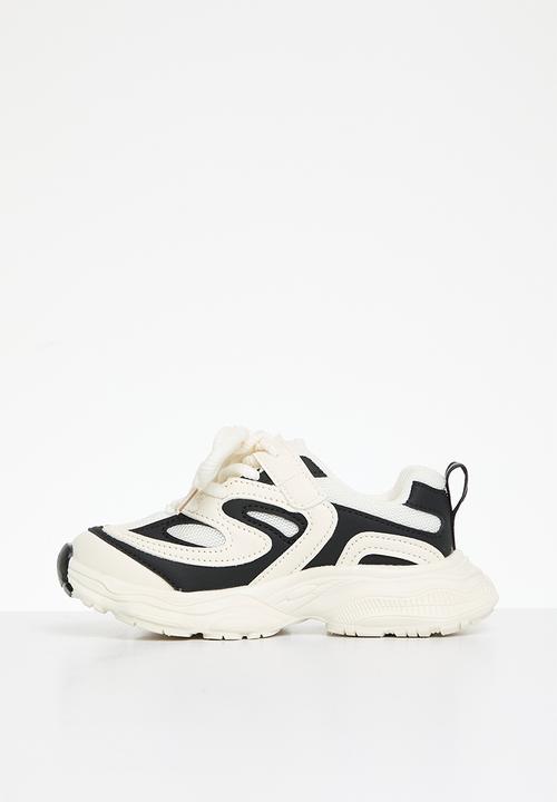 Pop Candy - Lace up colour block sneakers - black