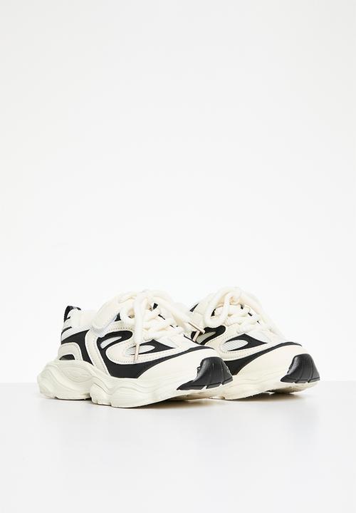 Pop Candy - Lace up colour block sneakers - black