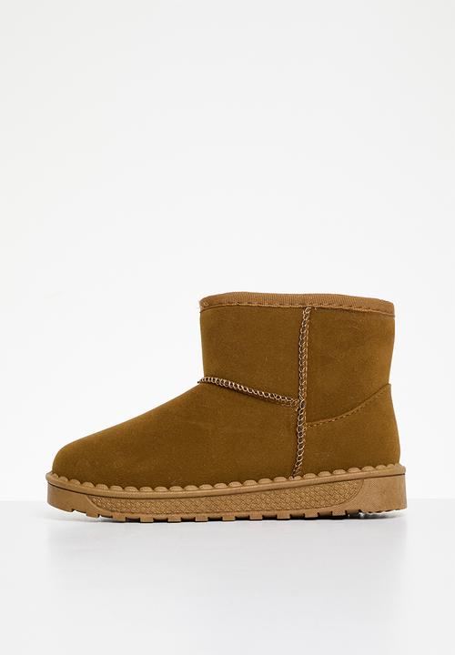 Pop Candy - Slipper boots- brown