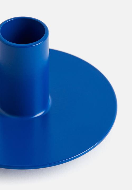 H&M - Metal candlestick - cobalt blue