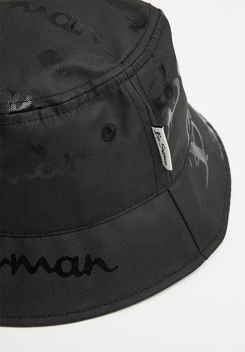 Ben Sherman - Wax Plastisol Tar Bucket Hat - Black