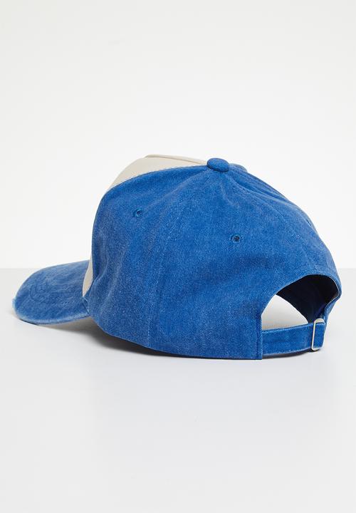 Lark & Crosse - Tate peak cap - cream/blue