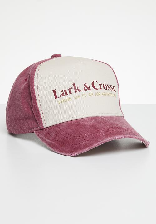 Lark & Crosse - Tate peak cap - cream/red
