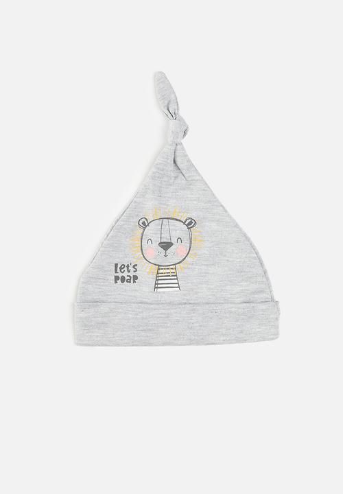 Pop Candy - 3 Pack knotted beanie set - grey