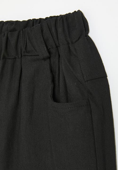 Pop Candy - Elasticated waist pants - black