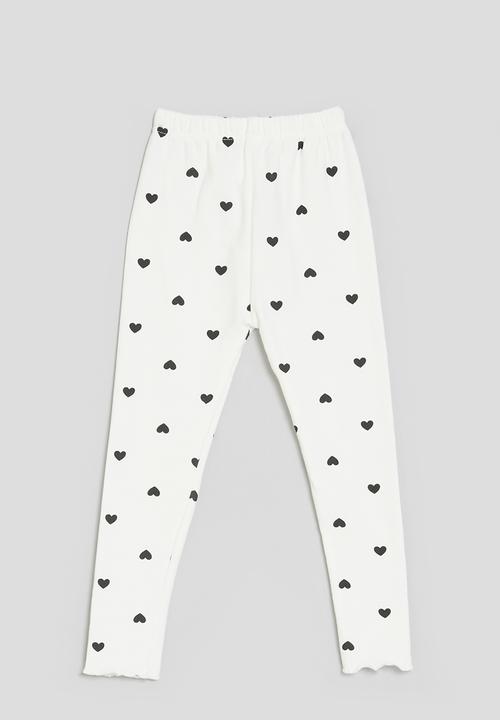 Pop Candy - Polka dot leggings - white & black