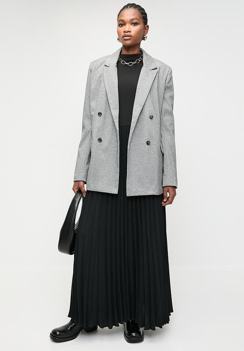 Superbalist - Pleated combo maxi dress - black