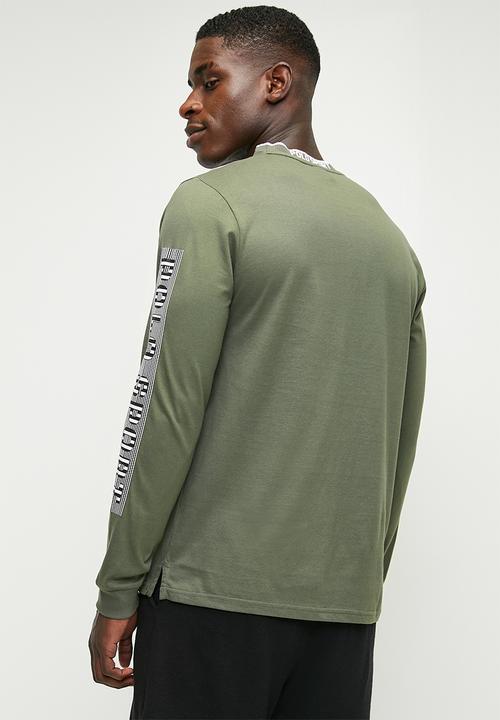 POLO - Zolanimen sport long sleeve jacquard collar tee - green 