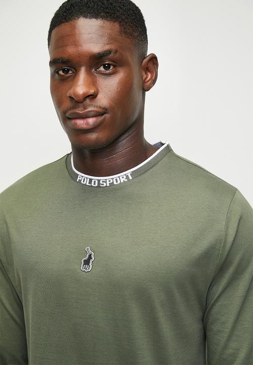 POLO - Zolanimen sport long sleeve jacquard collar tee - green 
