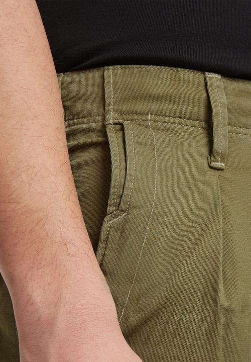 G-STAR - Pleated Chino Relaxed Draper dobby - smoke olive