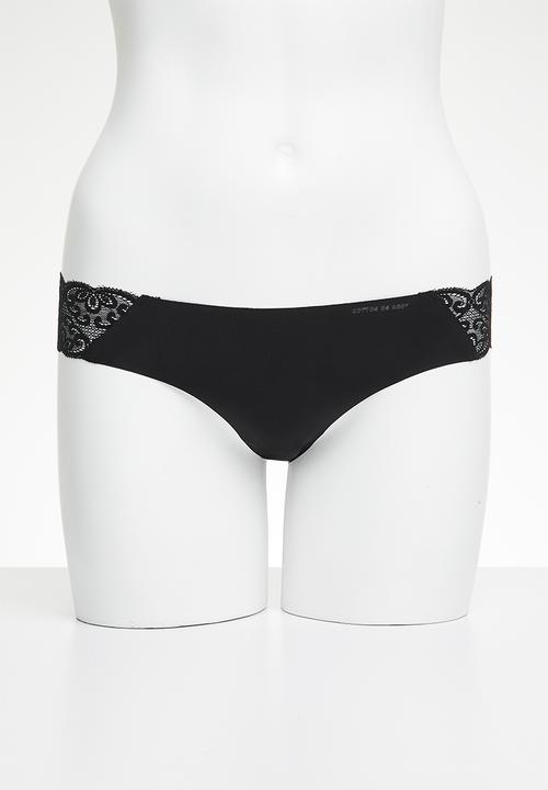 Cotton On - Party Pants Seamless G String 5 Pack - Black/Black/Soft Rose/Cream/Frappe