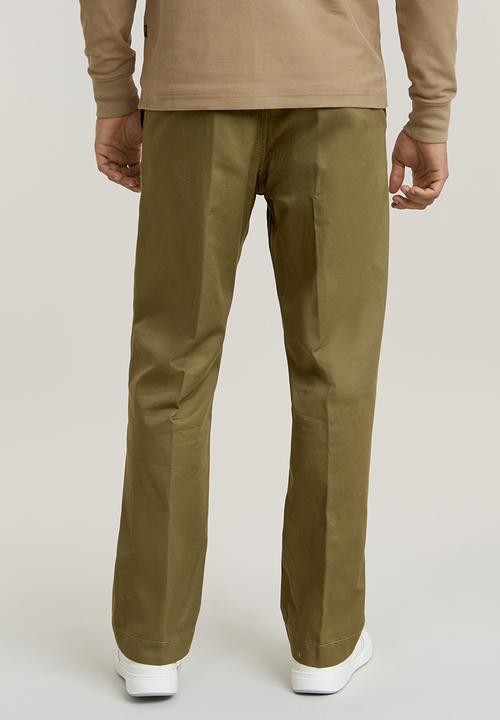G-STAR - Regular Straight Pocket Chino Draper dobby - smoke olive