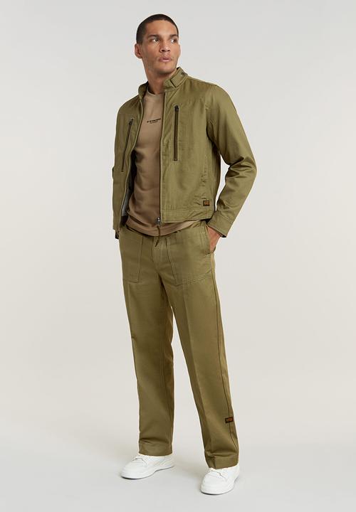 G-STAR - Regular Straight Pocket Chino Draper dobby - smoke olive