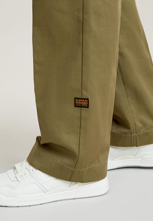 G-STAR - Regular Straight Pocket Chino Draper dobby - smoke olive