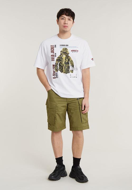 G-STAR - Modelkit print boxy r t Signe jersey o - white field jacket