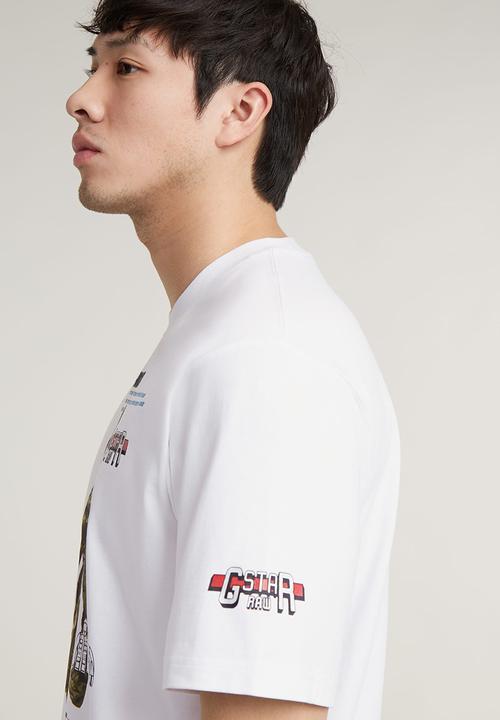 G-STAR - Modelkit print boxy r t Signe jersey o - white field jacket