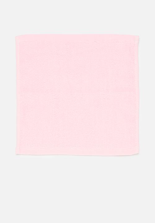 Pop Candy - 4 Pack face towel set - pink & white