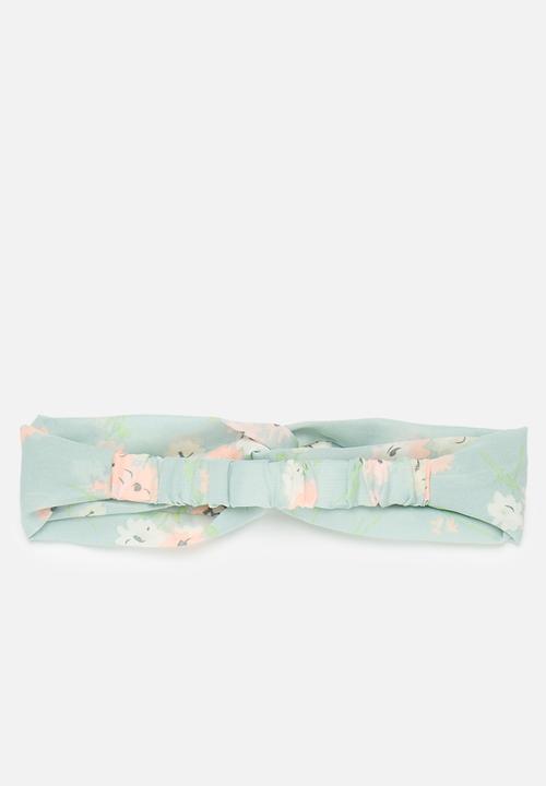 Pop Candy - Printed criss cross hairband - green