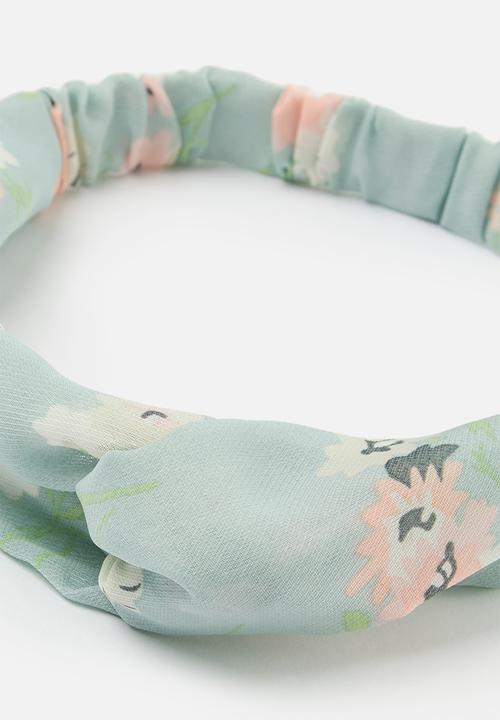 Pop Candy - Printed criss cross hairband - green