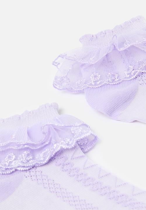 Pop Candy - Frilled socks - purple