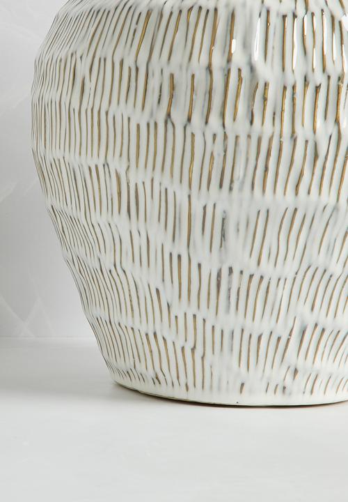 Silk By Design - Botanic ceramic planter - white