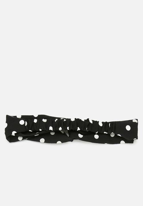 Pop Candy - Polka dot hairband - black & white