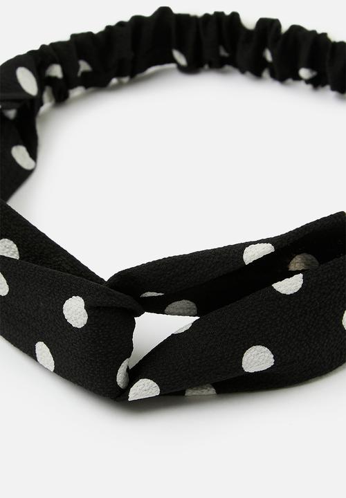 Pop Candy - Polka dot hairband - black & white