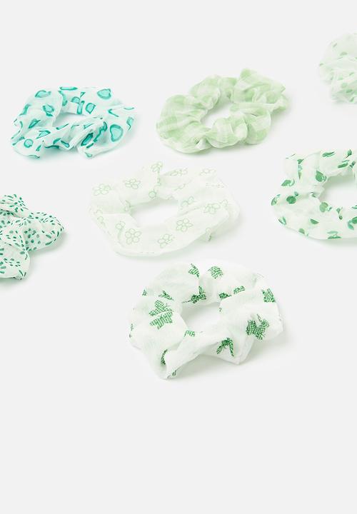 Pop Candy - 10 Pack scrunchie set - green