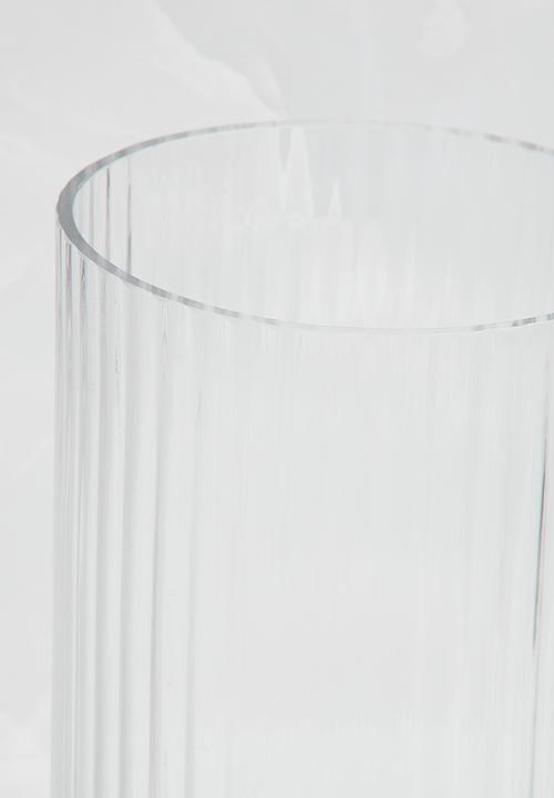 Silk By Design - Sono ribbed vase - clear