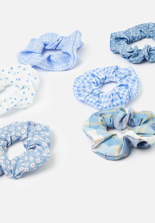 Pop Candy - 10 Pack scrunchie set - blue