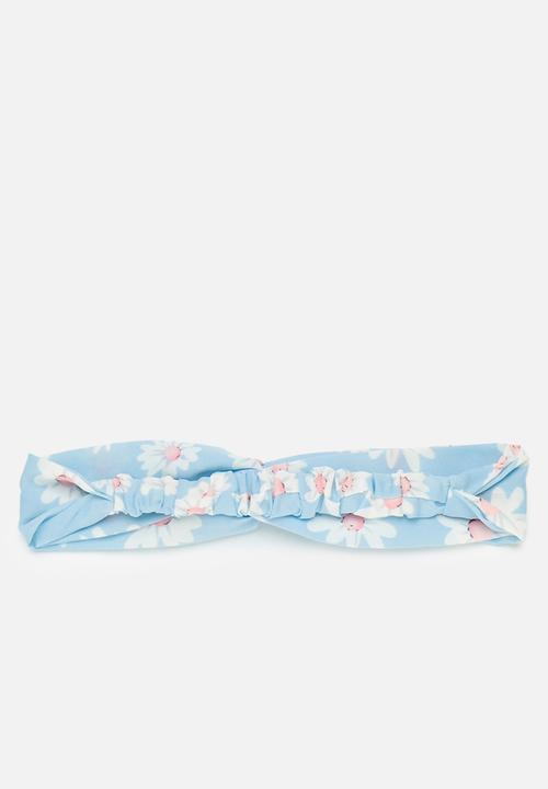 Pop Candy - Printed criss cross hairband - blue