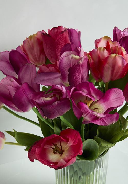 Silk By Design - Mixed tulip arrangement - pink & purple