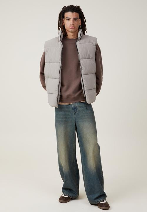 Cotton On - Box fit crew sweater - washed chocolate