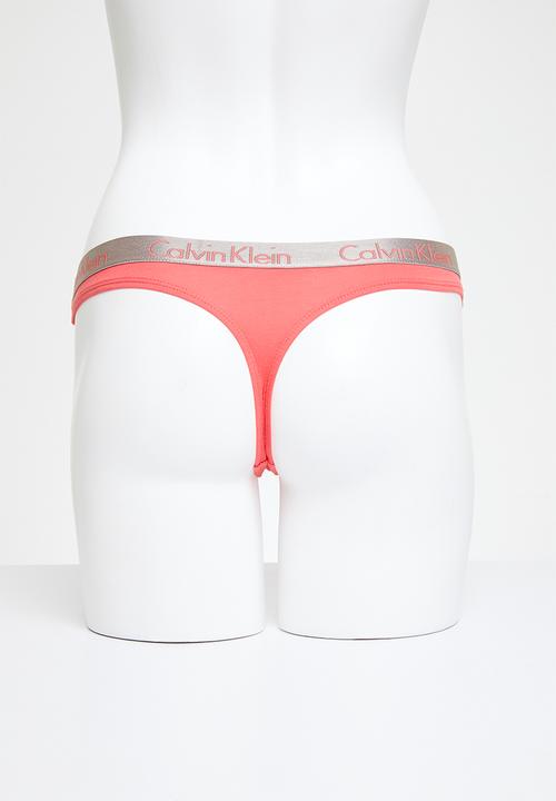 Calvin Klein - Thong 3pack - grey ridge/fuchsia/dubarry