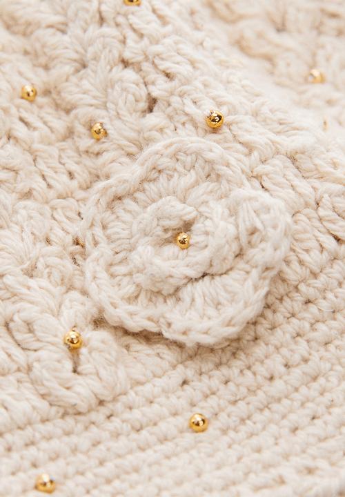 MANGO - Bag crochet - light brown