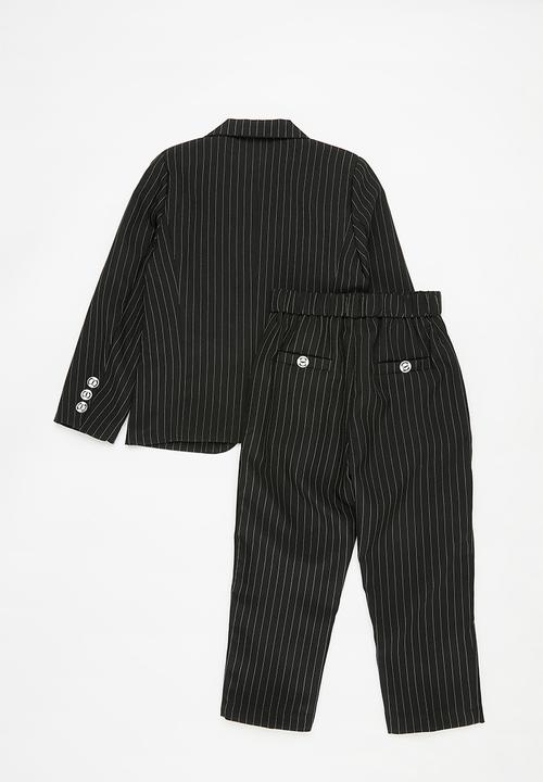 Pop Candy - 3 Piece stripe suit - black
